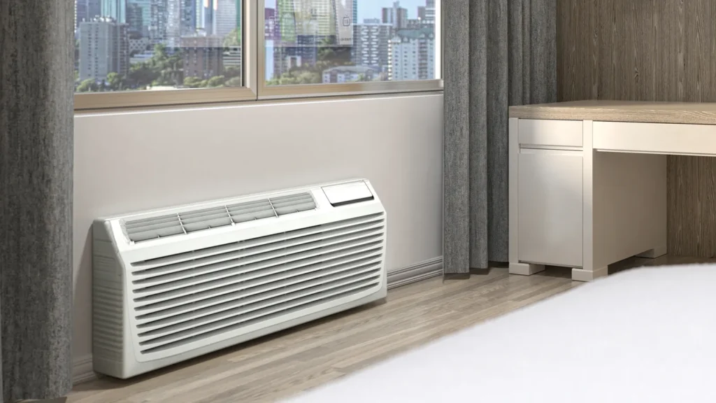 Energy-efficient PTAC units for hotels, providing consistent temperature control for enhanced guest experience.