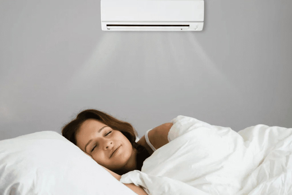 Avoid letting cold air blow directly onto your body when using an air conditioner, especially during sleep.