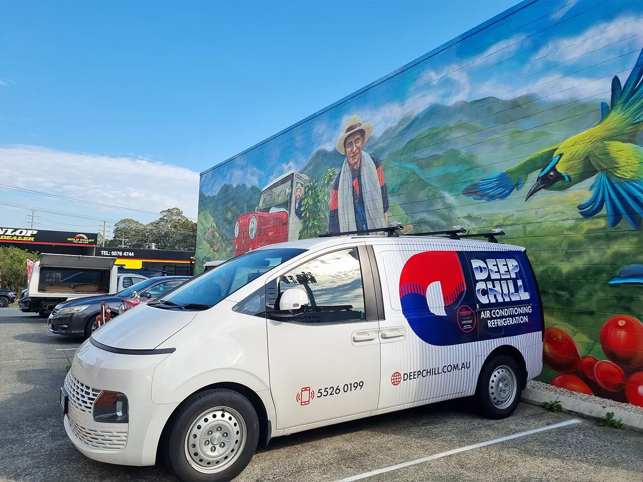 DEEPCHILL office and service van parked outside.