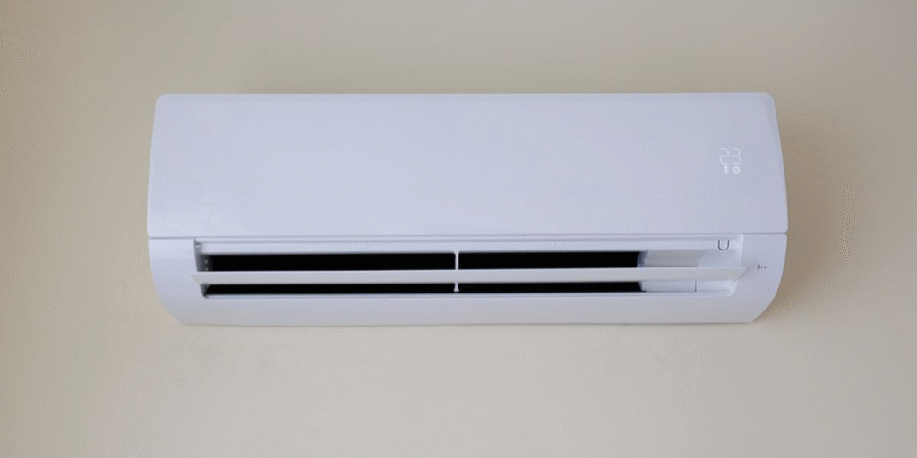 Wall-mounted split system air conditioner is not used for months, highlighting the importance of preventative maintenance from air conditioning Gold Coast experts.