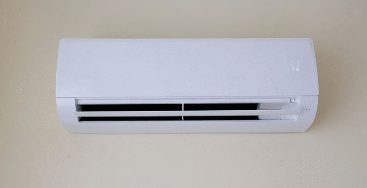 Wall-mounted split system air conditioner is not used for months, highlighting the importance of preventative maintenance from air conditioning Gold Coast experts.