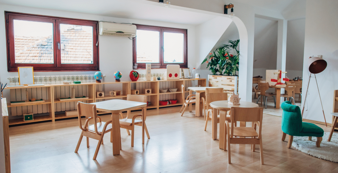 Spacious childcare centre equipped with hydro clean for childcare air conditioners, designed to protect kids’ health through preventative maintenance and reliable air conditioning Gold Coast solutions.
