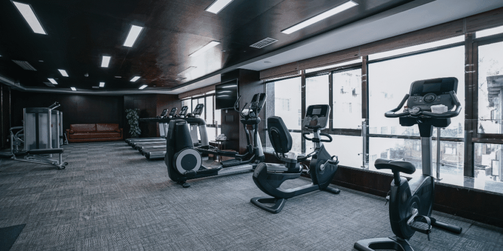 Cardio area supported by professional air conditioning Gold Coast systems. With expert air conditioning installation Gold Coast and preventative maintenance, gyms can maintain the right temperature for gyms and deliver consistent comfort for members.