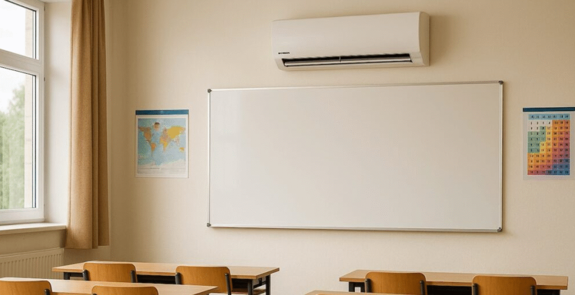 Split AC systems for crowded classrooms – practical cooling choice when considering ducted vs split in air conditioning Gold Coast learning spaces.