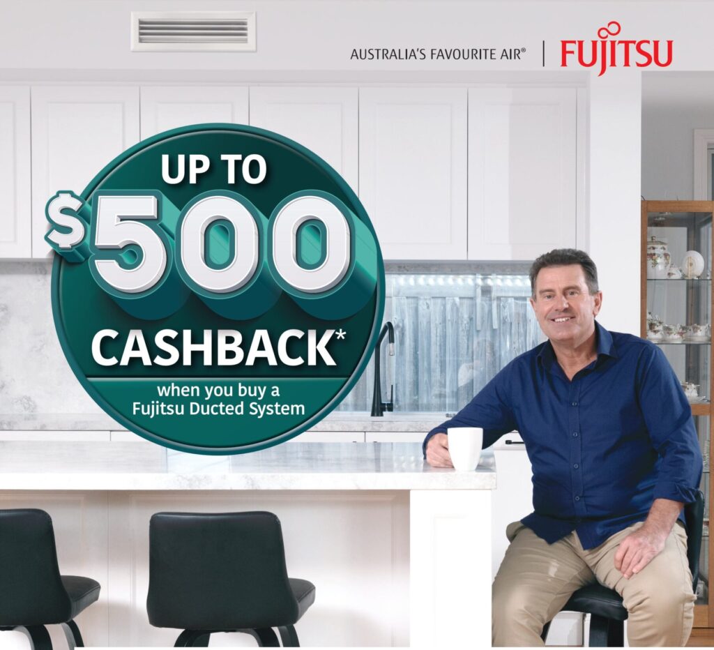 DEEPCHILL – Air Conditioning Gold Coast: Claim Fujitsu Ducted Cashback and receive up to $500 digital prepaid Mastercard on eligible systems.