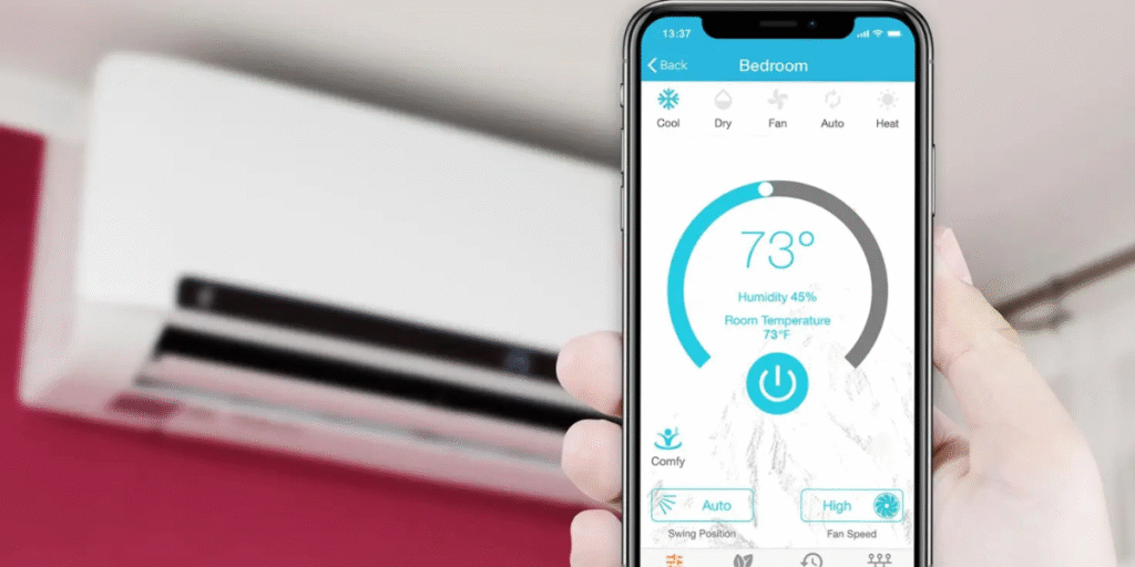 Smart AC controllers help schools manage room comfort remotely via Wi-Fi control — a DEEPCHILL air conditioning Gold Coast smart classroom energy solution.
