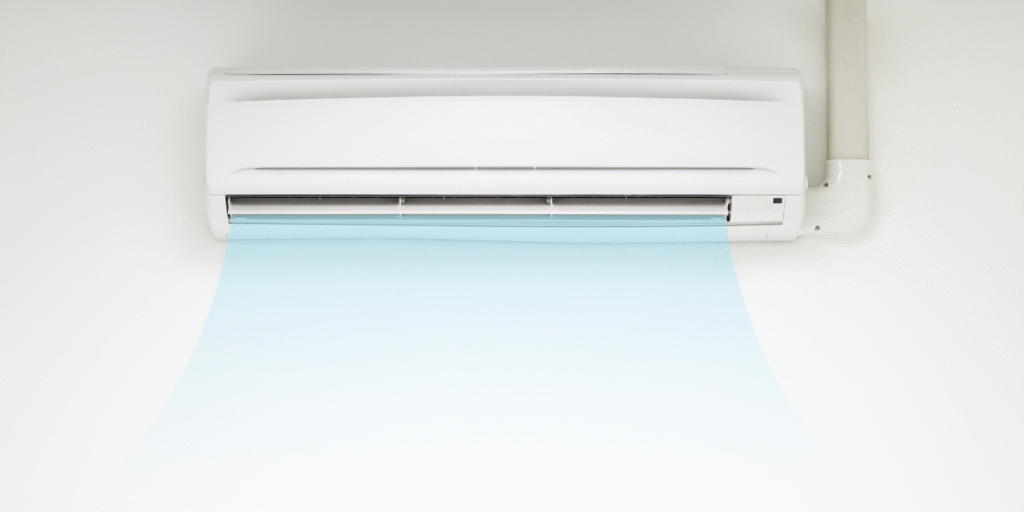 Air conditioner cooling too slowly in a Gold Coast home showing weak airflow, serviced by local air conditioning repair service Gold Coast.