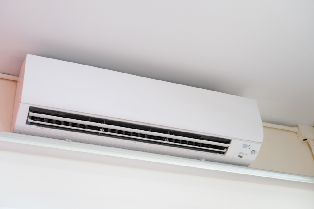 Wall-mounted split system showing signs of vibration and air conditioner noise issues, commonly affecting residential air conditioning Gold Coast homes during peak summer use.