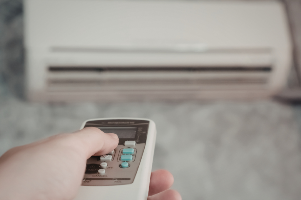 Controlling indoor comfort with Panasonic Humidity Sensor Tech on a residential air conditioning system in a Gold Coast home.