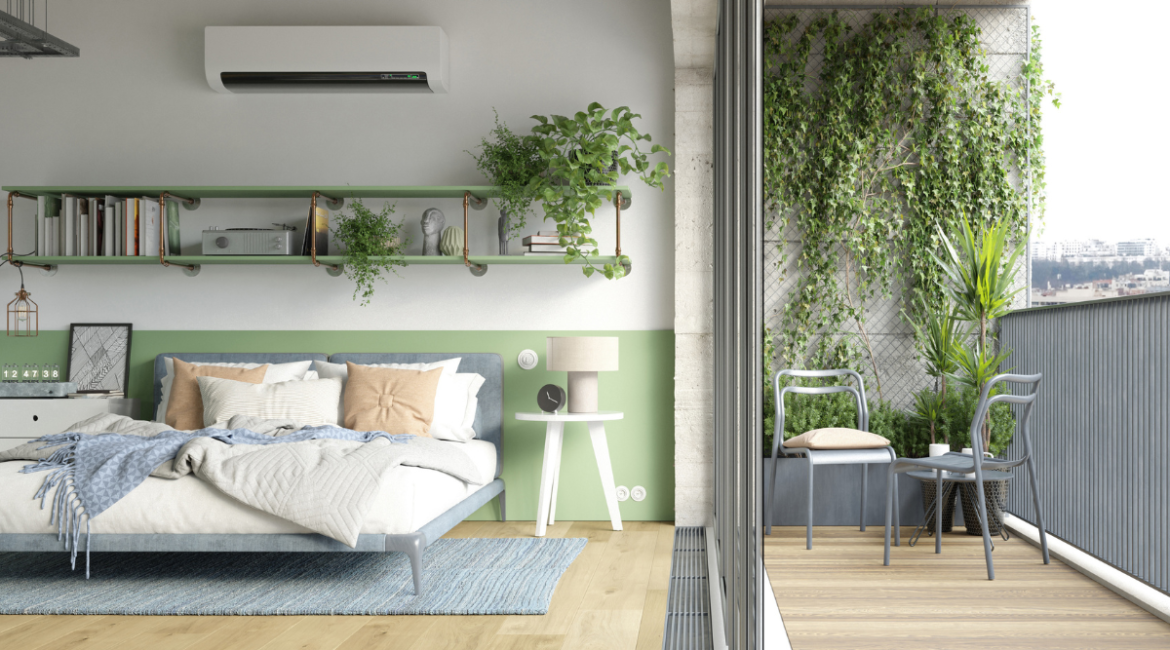 Residential air conditioning Gold Coast - wall-mounted split system with anywAiR technology for smart home comfort