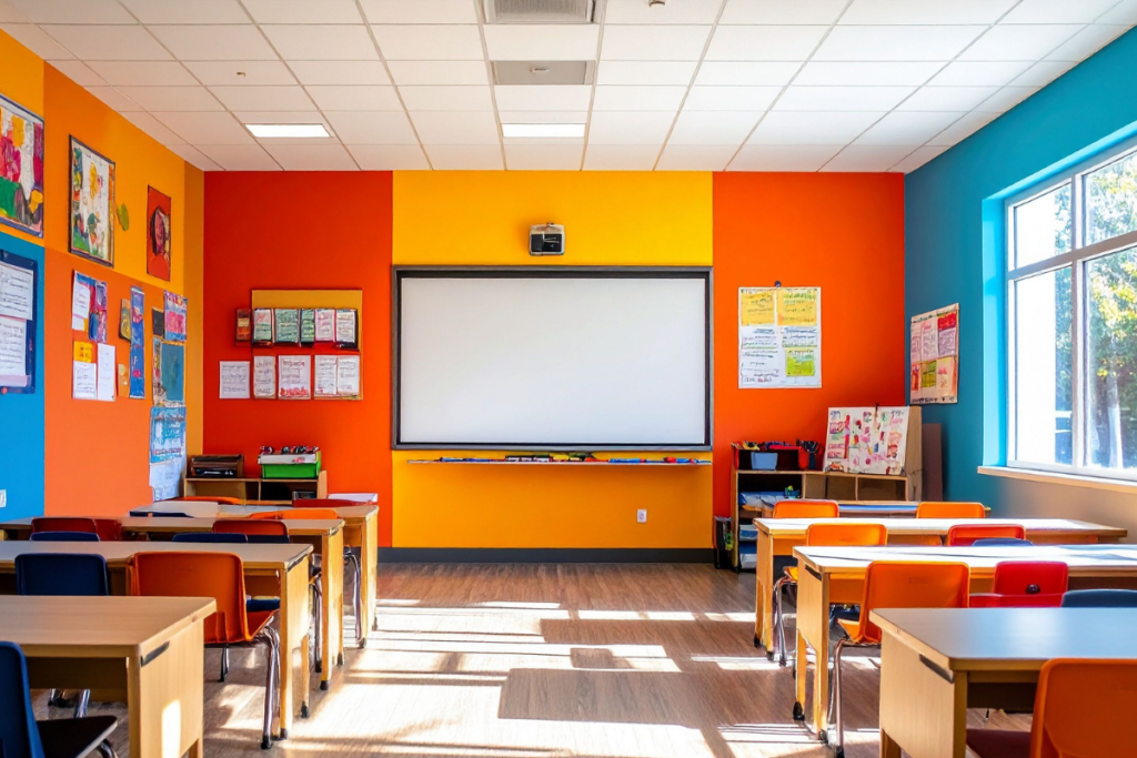 Kindergarten HVAC Gold Coast keeping a colourful early learning classroom warm and well-ventilated