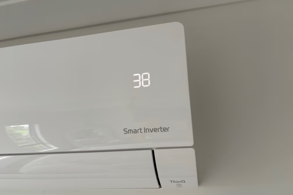 LG split system heating a room and heating well in winter, air conditioning Gold Coast by DEEPCHILL