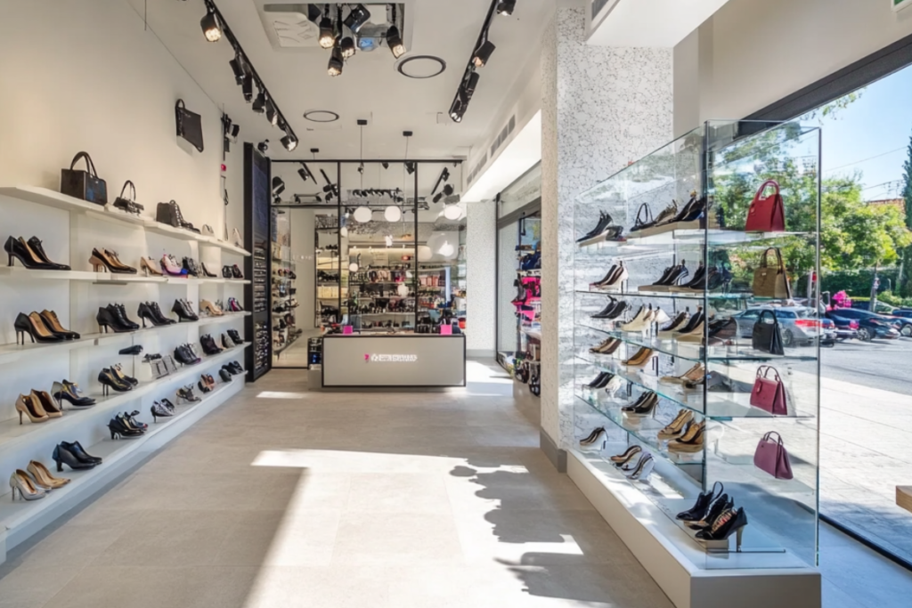 shop air conditioning installation behind a large glass shopfront on the Gold Coast