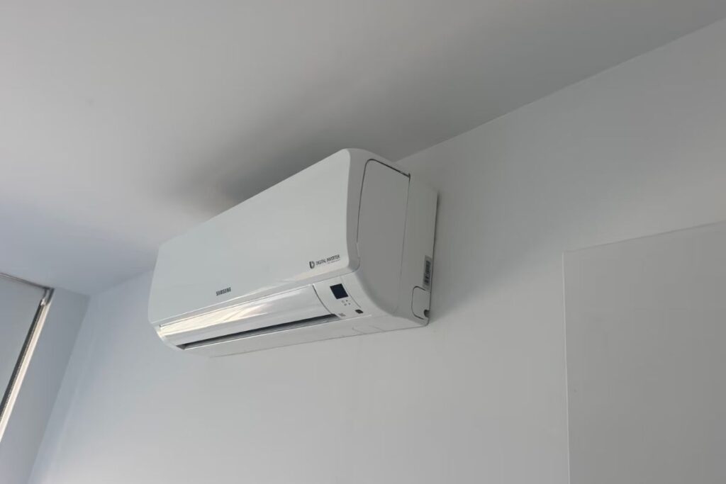 Samsung Digital Inverter split system in a Surfers Paradise home — the best time to install air conditioning Gold Coast is winter