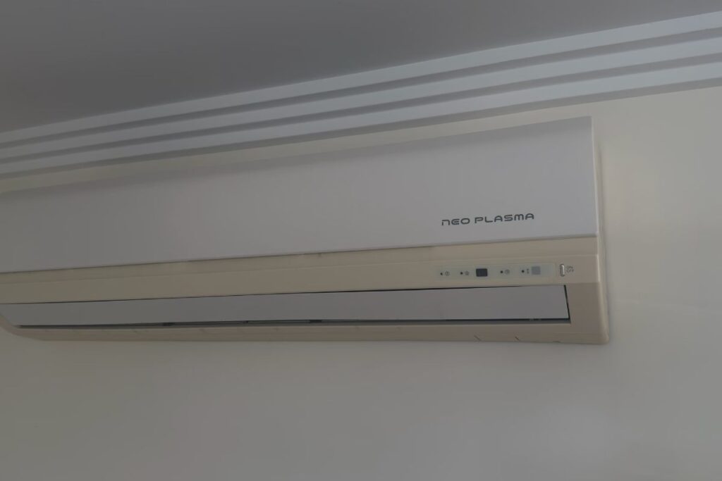 LG Neo Plasma split system in a Broadbeach home — winter is the best time to install air conditioning Gold Coast