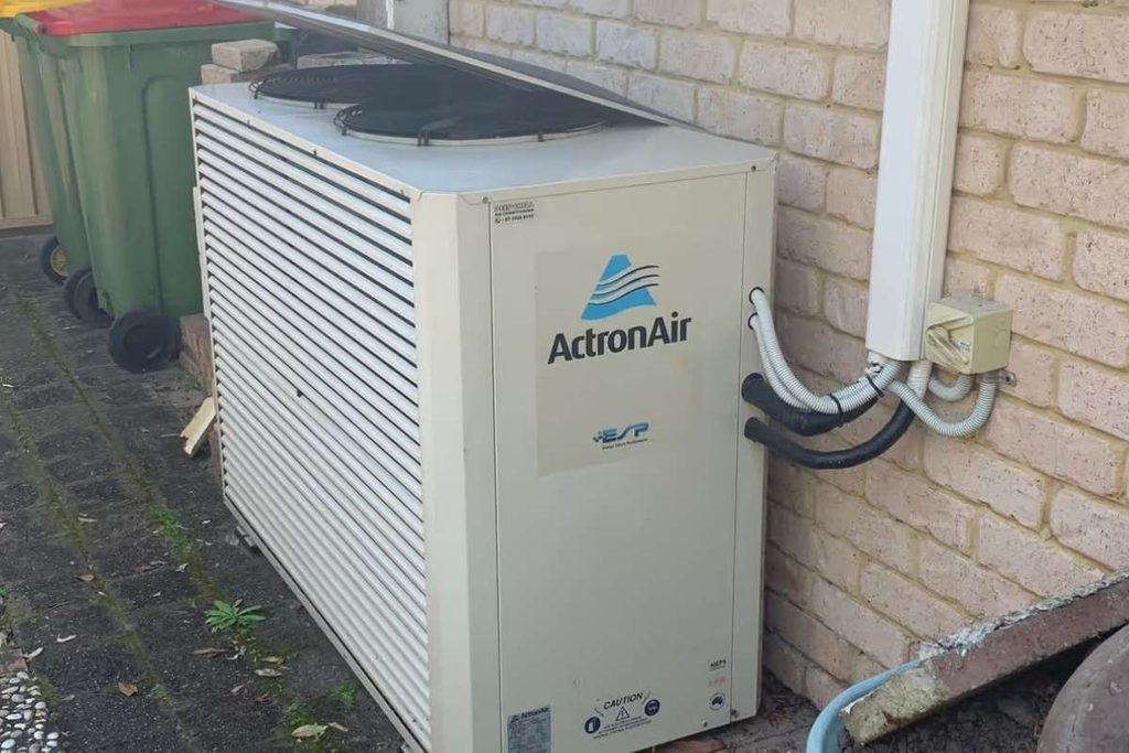 ActronAir ducted outdoor unit running normally during an air conditioning Gold Coast service call