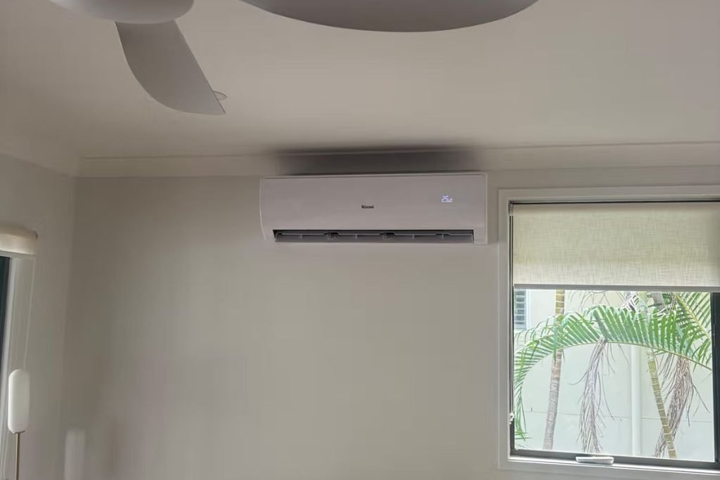 Wall-mounted air conditioner cooling properly again after air conditioning repair Gold Coast